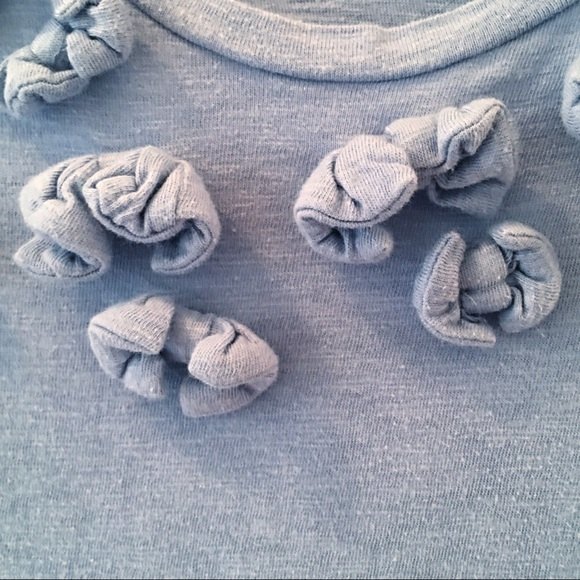 Disney Parks Eyore Appliqué Bow Burnout Short Sleeve Shirt Blue M - Picture 5 of 8